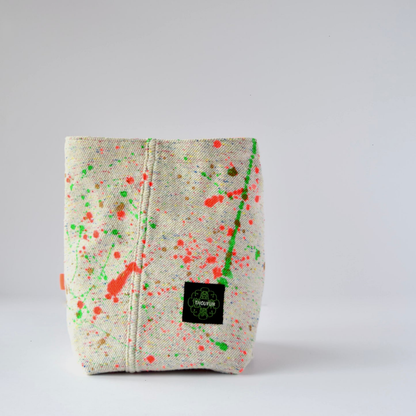 Upcycled Chalk Bucket White X Neon