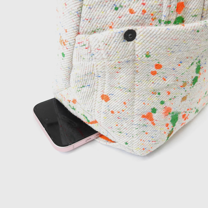 Upcycled Chalk Bucket White X Neon